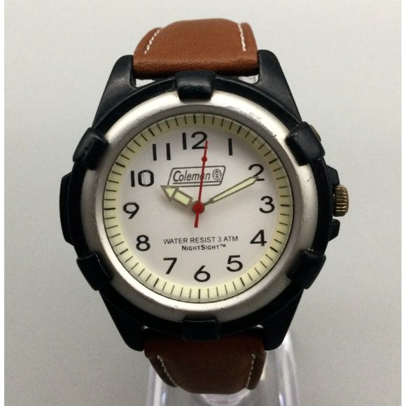 Coleman Accessories Coleman Watch Men Black Silver Tone Brown